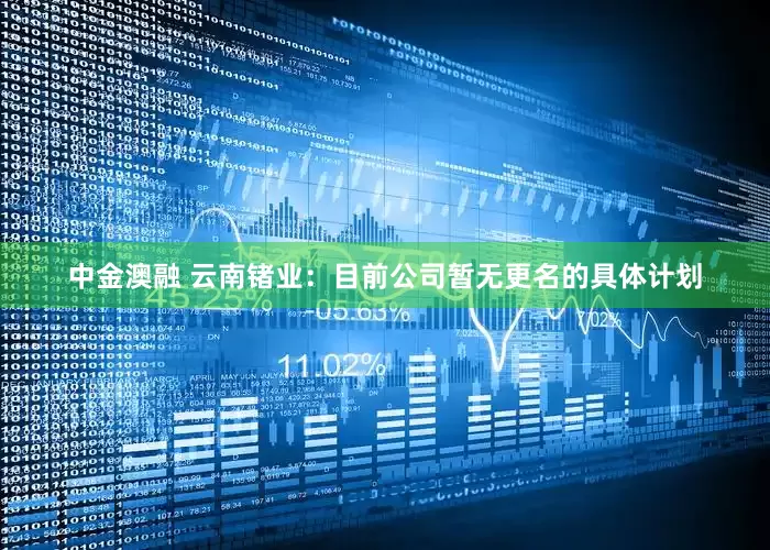 中金澳融 云南锗业：目前公司暂无更名的具体计划